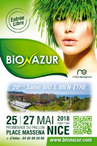 BIONAZUR le Salon du Bio et du Bien-être. Du 25 au 27 mai 2018 à NICE. Alpes-Maritimes.  10H00